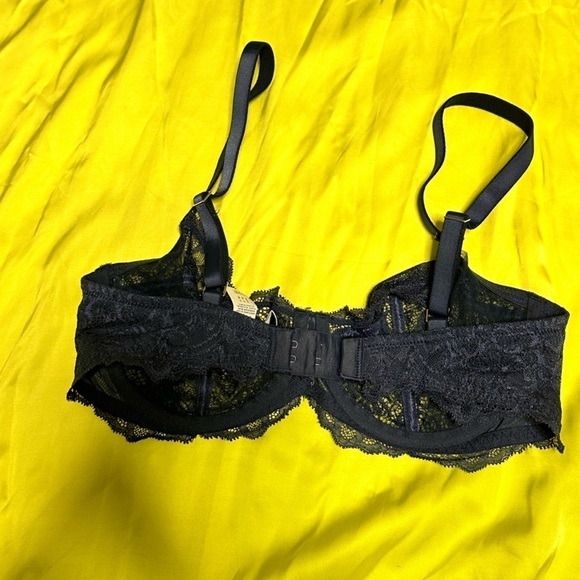 BRA LIBERT’E 32DD 32E NAVY BLUE LACE UNDERWIRE SEMI SHEER 3448 PS - Picture 5 of 8